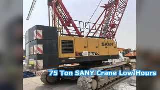 Used SANY SCC750A 75T Crawler Crane 2020 Low Hours Sale