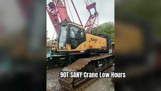Used SANY 90T Crawler Crane 2018 Low Hours For Sale