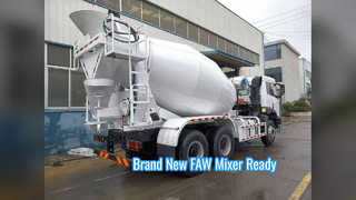 New FAW Jiefang 8m3 Concrete Mixer Truck Ready Delivery