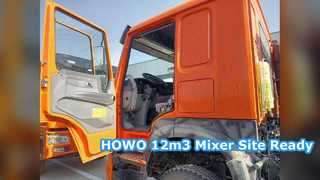 Used HOWO 12m3 Transit Mixer 8x4 Heavy Duty Construction Truck