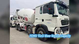 Used HOWO 15m3 Cement Mixer Truck 8x4 Heavy Duty
