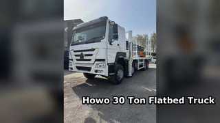 Howo 8x4 camion à plateau de 30 tonnes transporteur de marchandises puissant