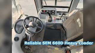 Chargeur à roues SEM 660D d'occasion 4.0CBM Bucket 260HP Moteur